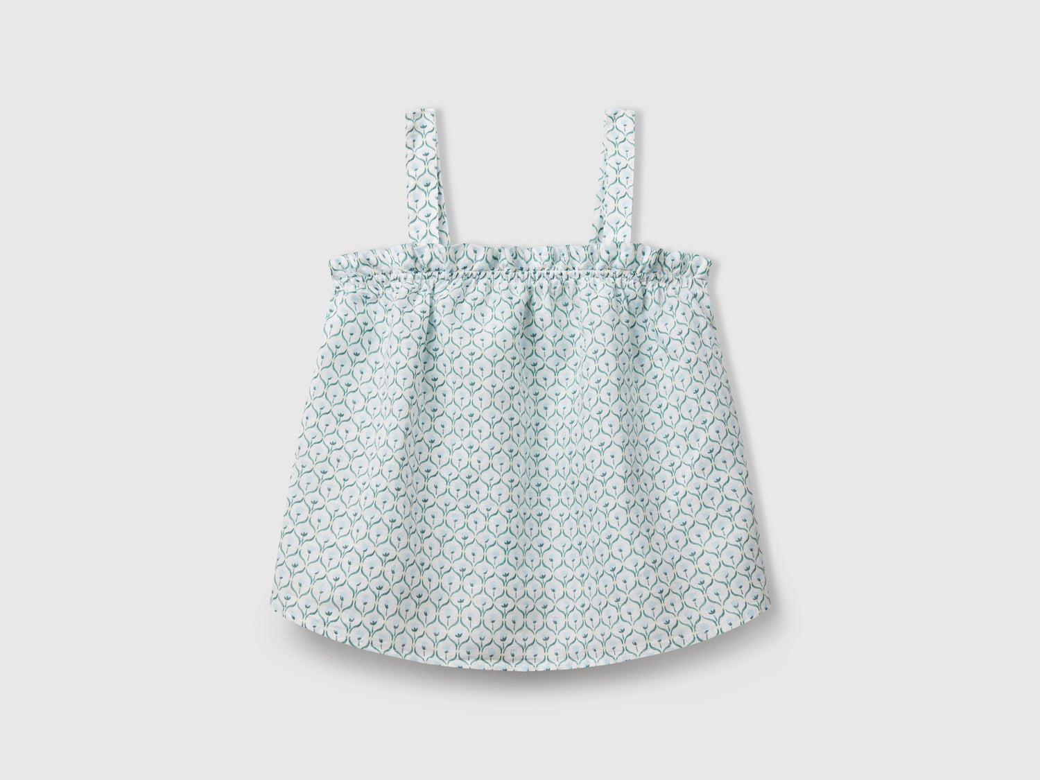 Top a fiori da bambina bianco | Benetton Outlet