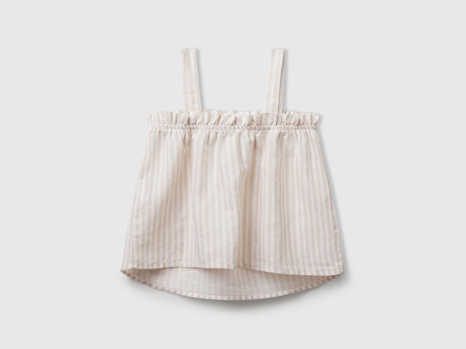 Top a righe da bambina beige 2 | Benetton Outlet