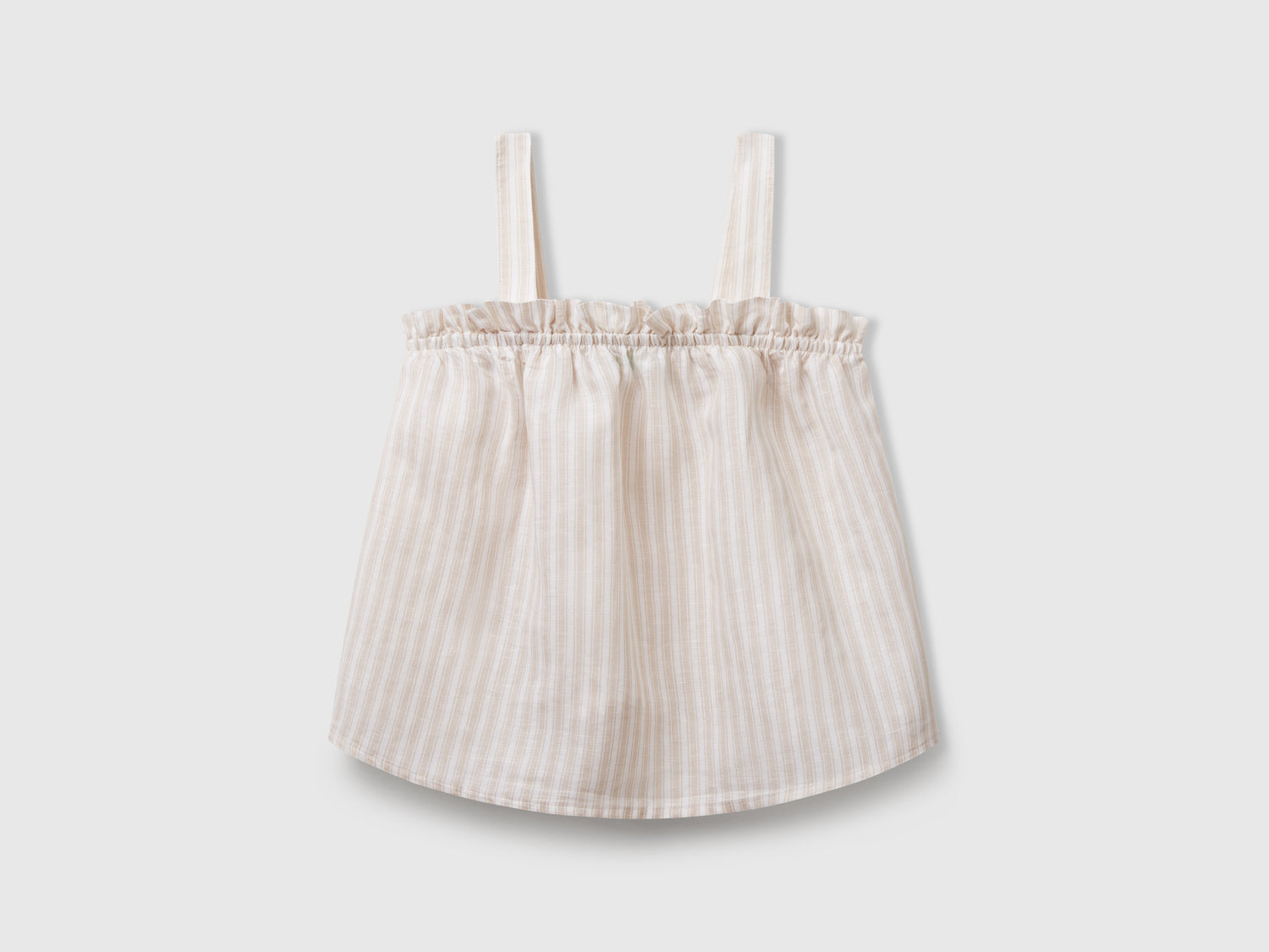 Top a righe da bambina beige | Benetton Outlet