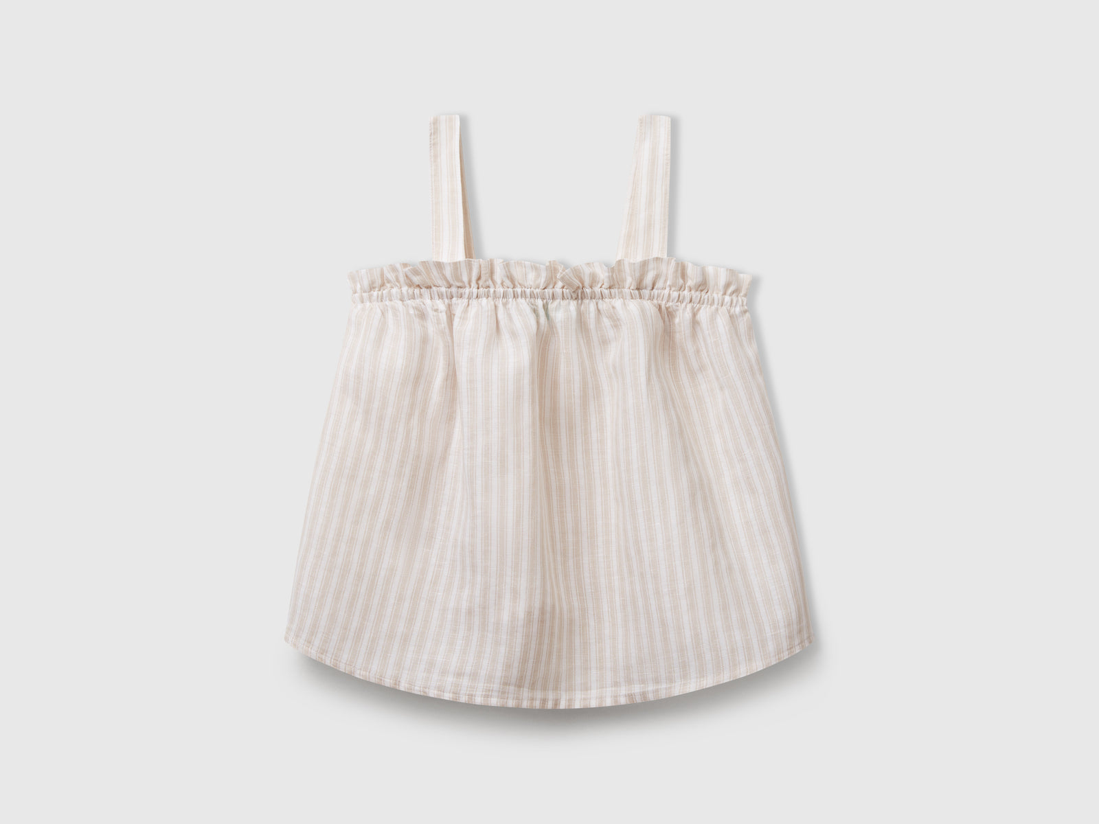 Top a righe da bambina beige | Benetton Outlet