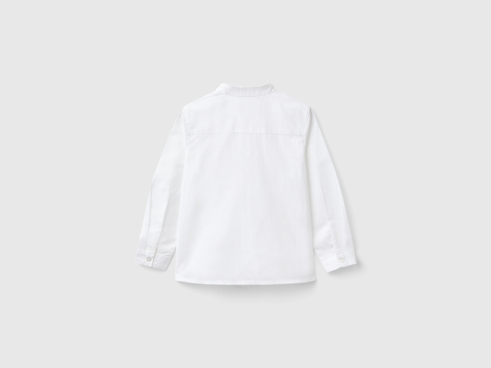 Camicia classica in puro cotone da bimbo bianco 2 | Benetton Outlet
