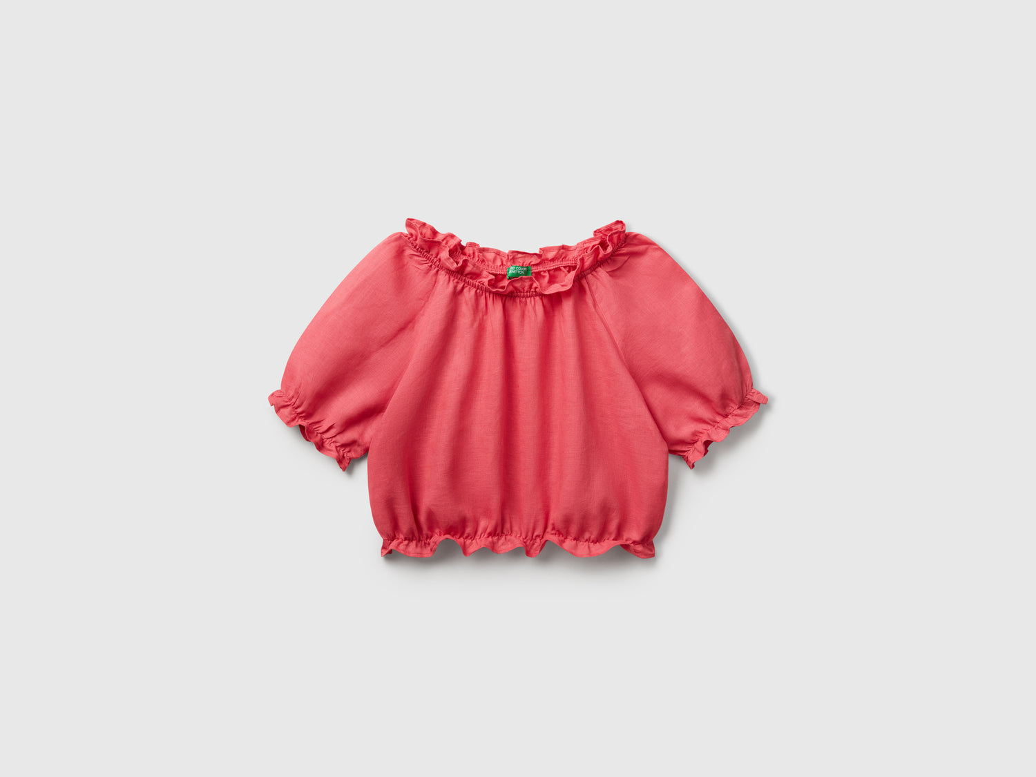 Blusa a manica corta da bambina ciclamino | Benetton Outlet