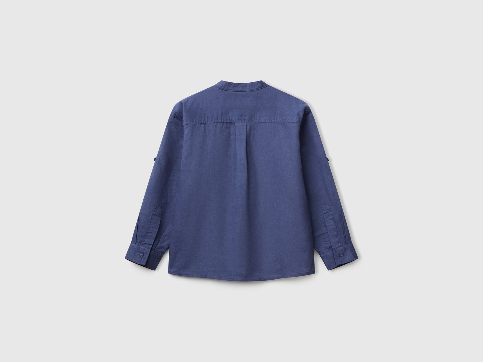 Camicia alla coreana in misto lino da bambino avio 2 | Benetton Outlet