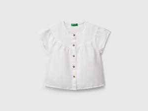 Blusa in misto lino