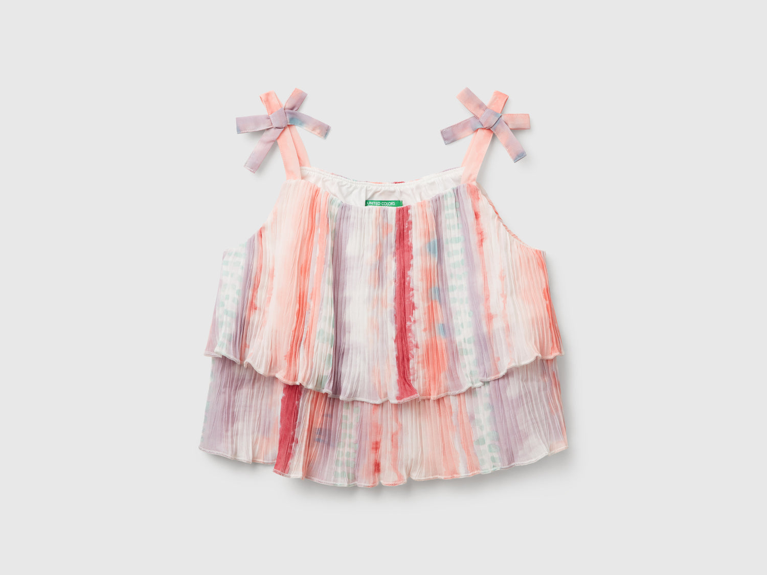 Top plissettato da bambina multi-color | Benetton Outlet