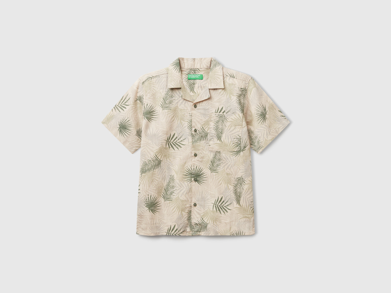 Camicia con stampa tropicale da bambino multi-color | Benetton Outlet