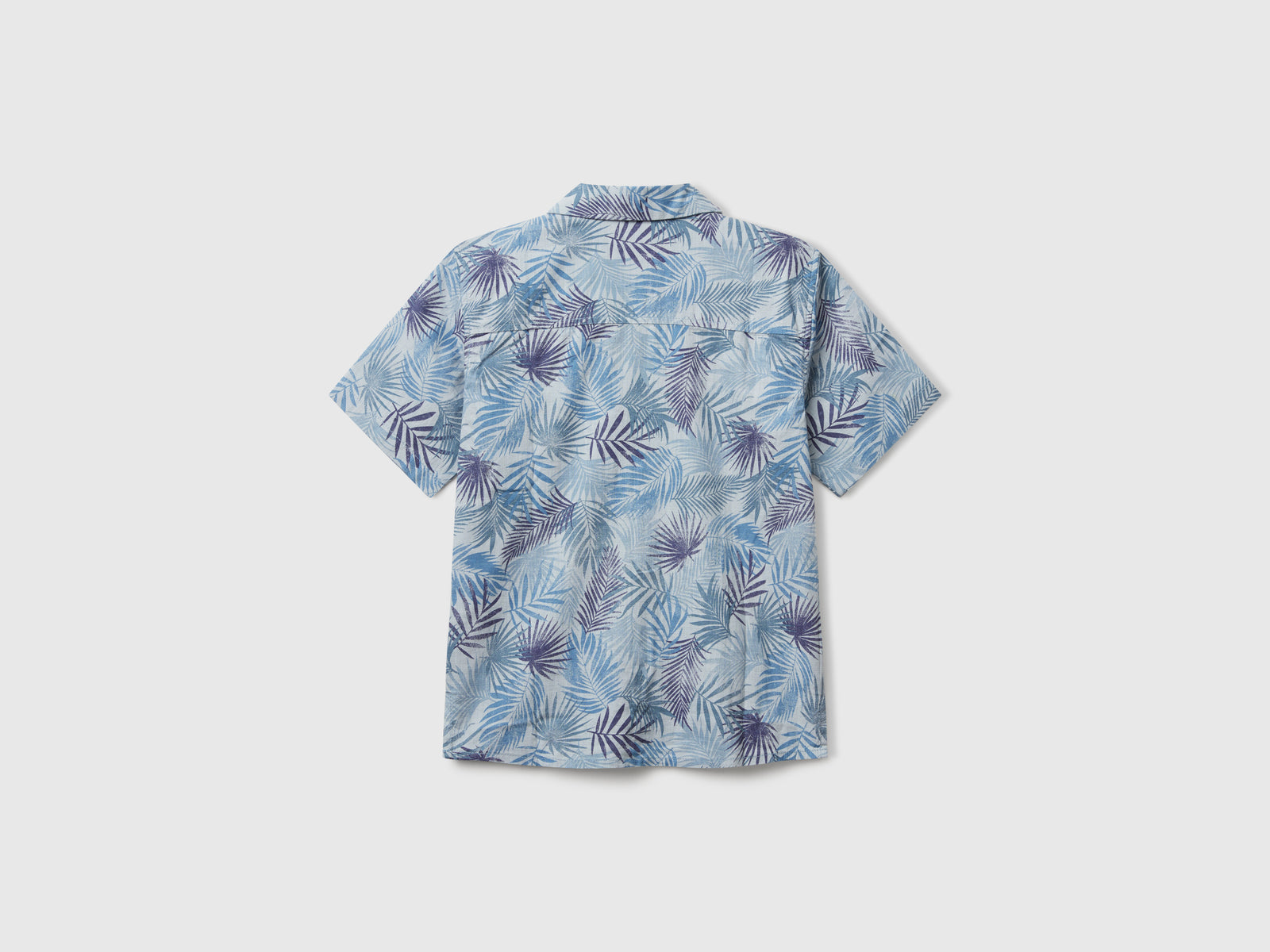 Camicia con stampa tropicale da bambino blu 2 | Benetton Outlet