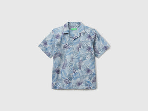 Camicia con stampa tropicale
