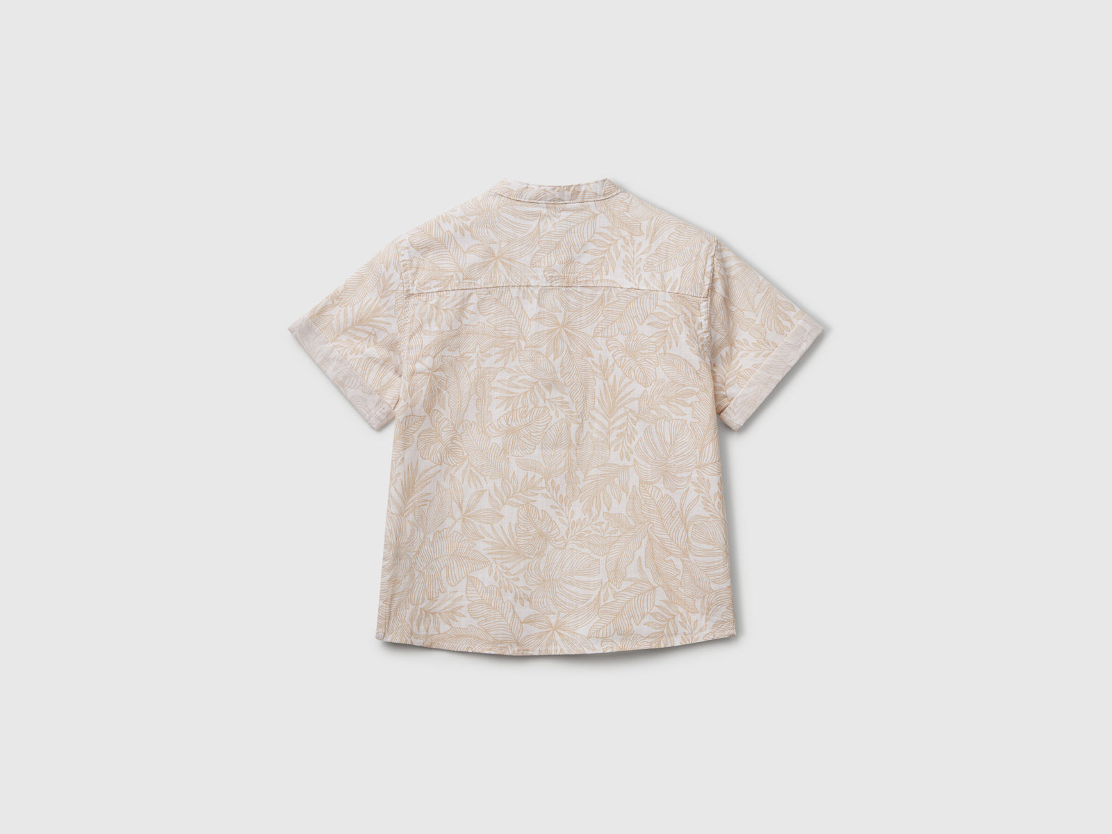 Camicia con stampa tropicale da bimbo beige 2 | Benetton Outlet