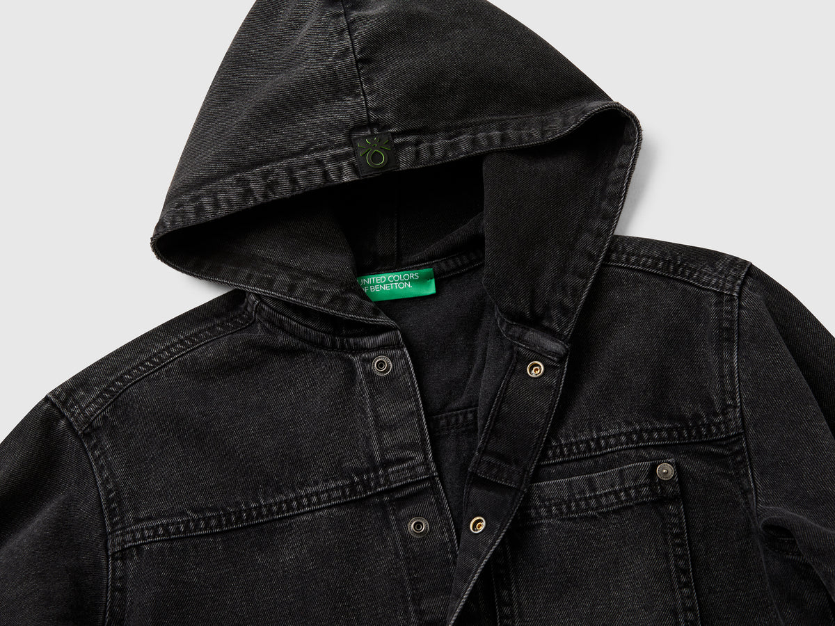 Camicia di jeans con cappuccio
