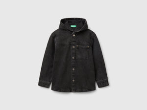 Camicia di jeans con cappuccio