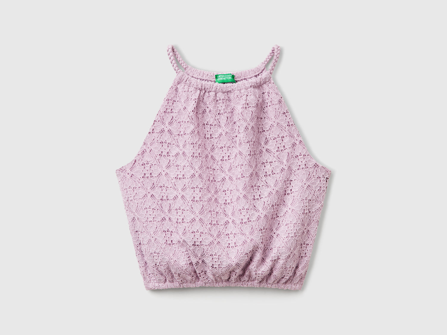 Top in pizzo da bambina rosa | Benetton Outlet