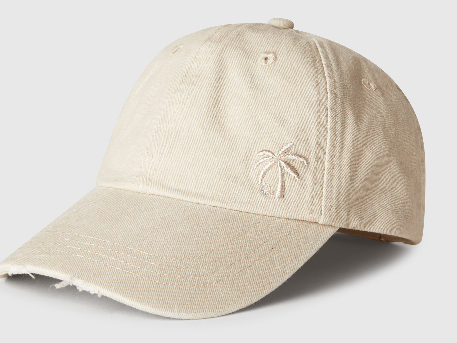 Cappello baseball con ricamo da bambino bianco panna 3 | Benetton Outlet