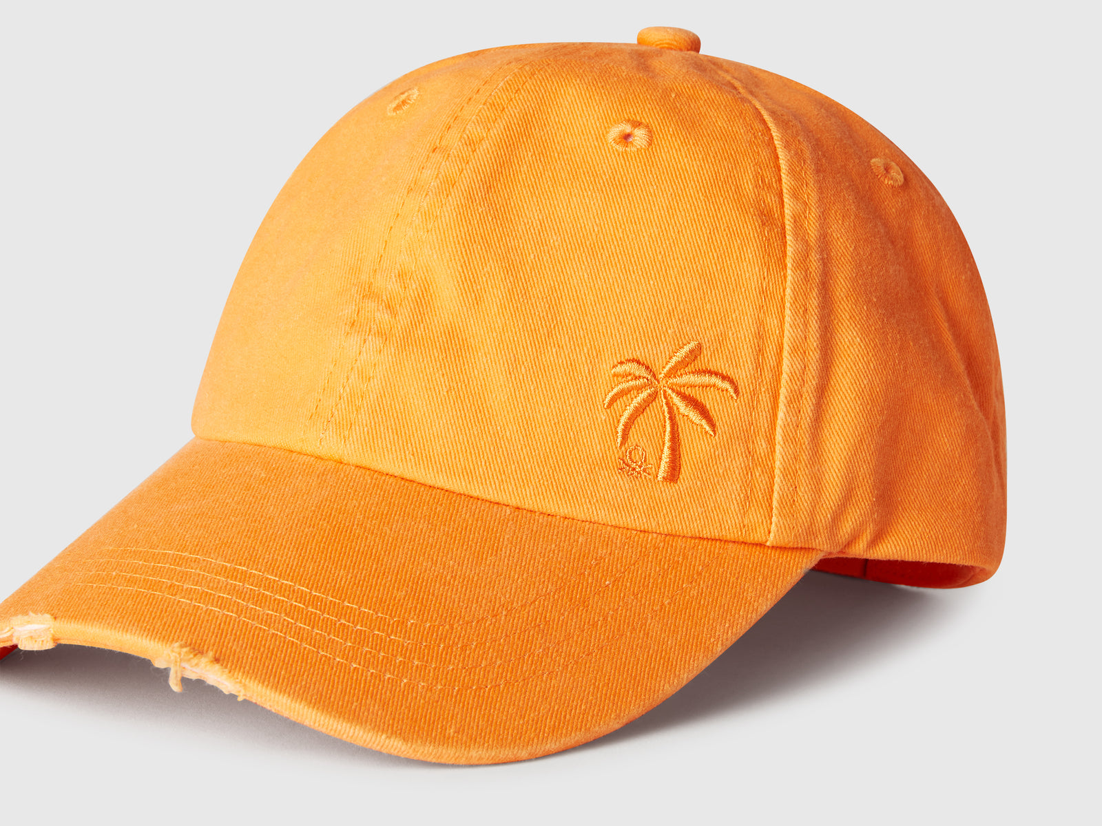 Cappello baseball con ricamo da bambino arancione fluo 3 | Benetton Outlet