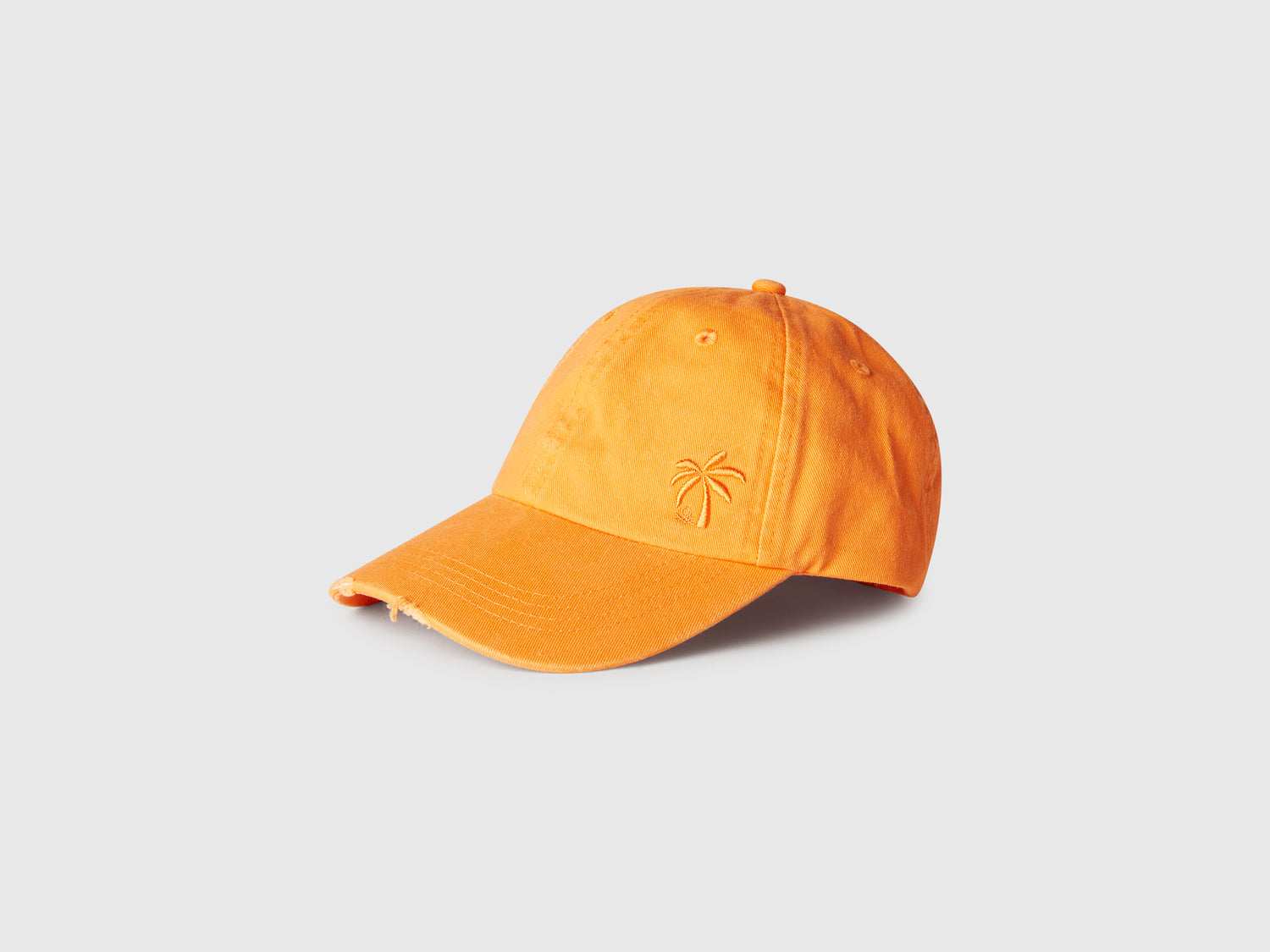 Cappello baseball con ricamo da bambino arancione fluo | Benetton Outlet