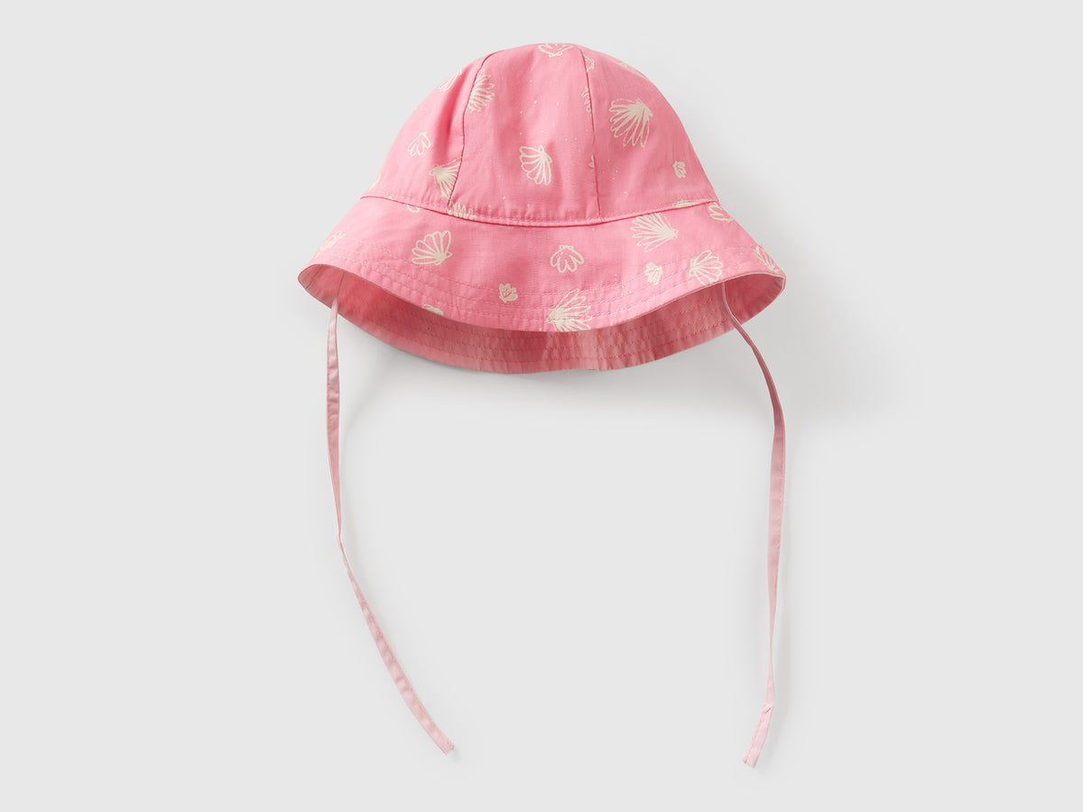 Cappello reversibile con stampa mare