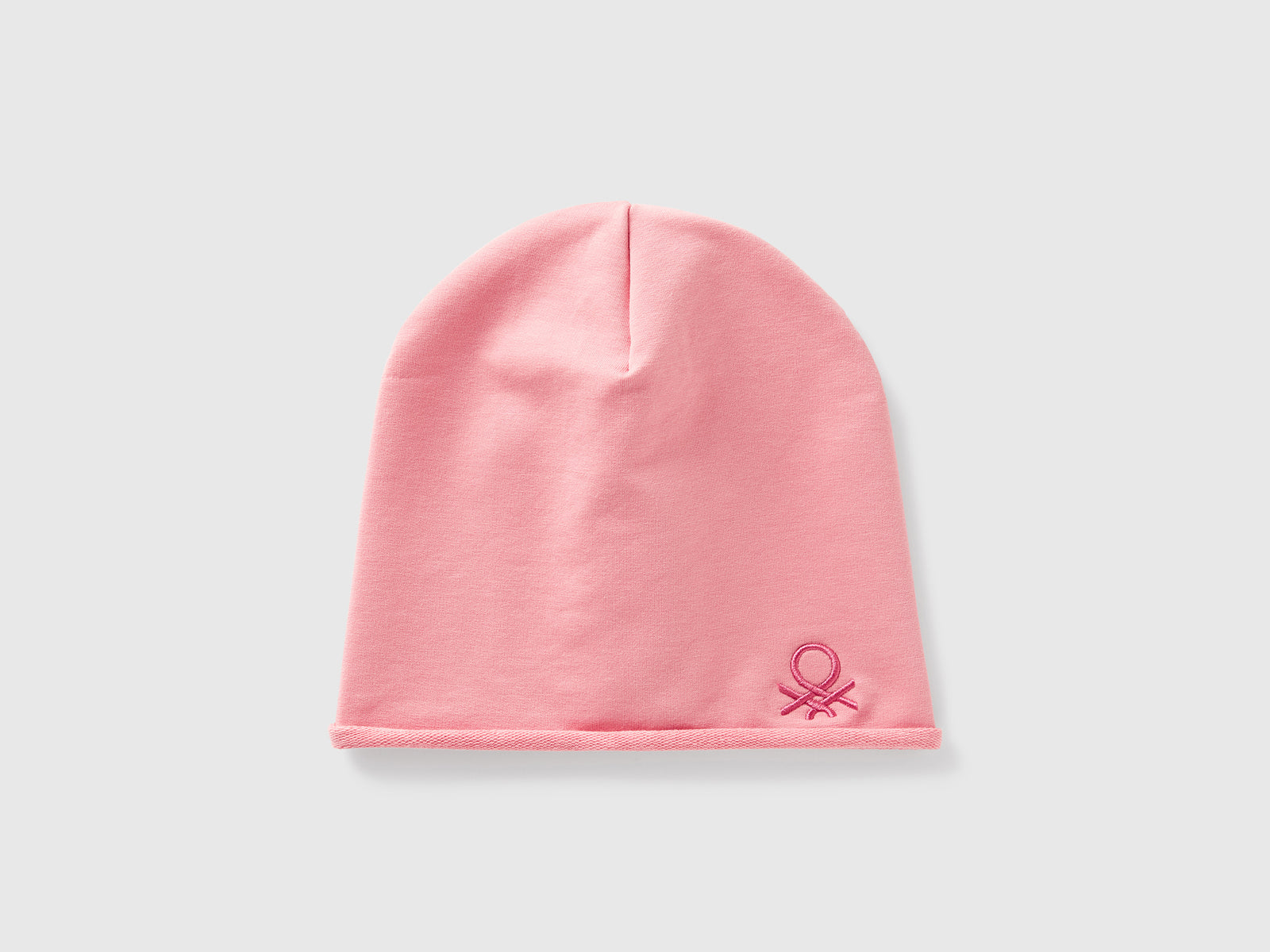 Cuffietta in cotone stretch da bimbo rosa | Benetton Outlet