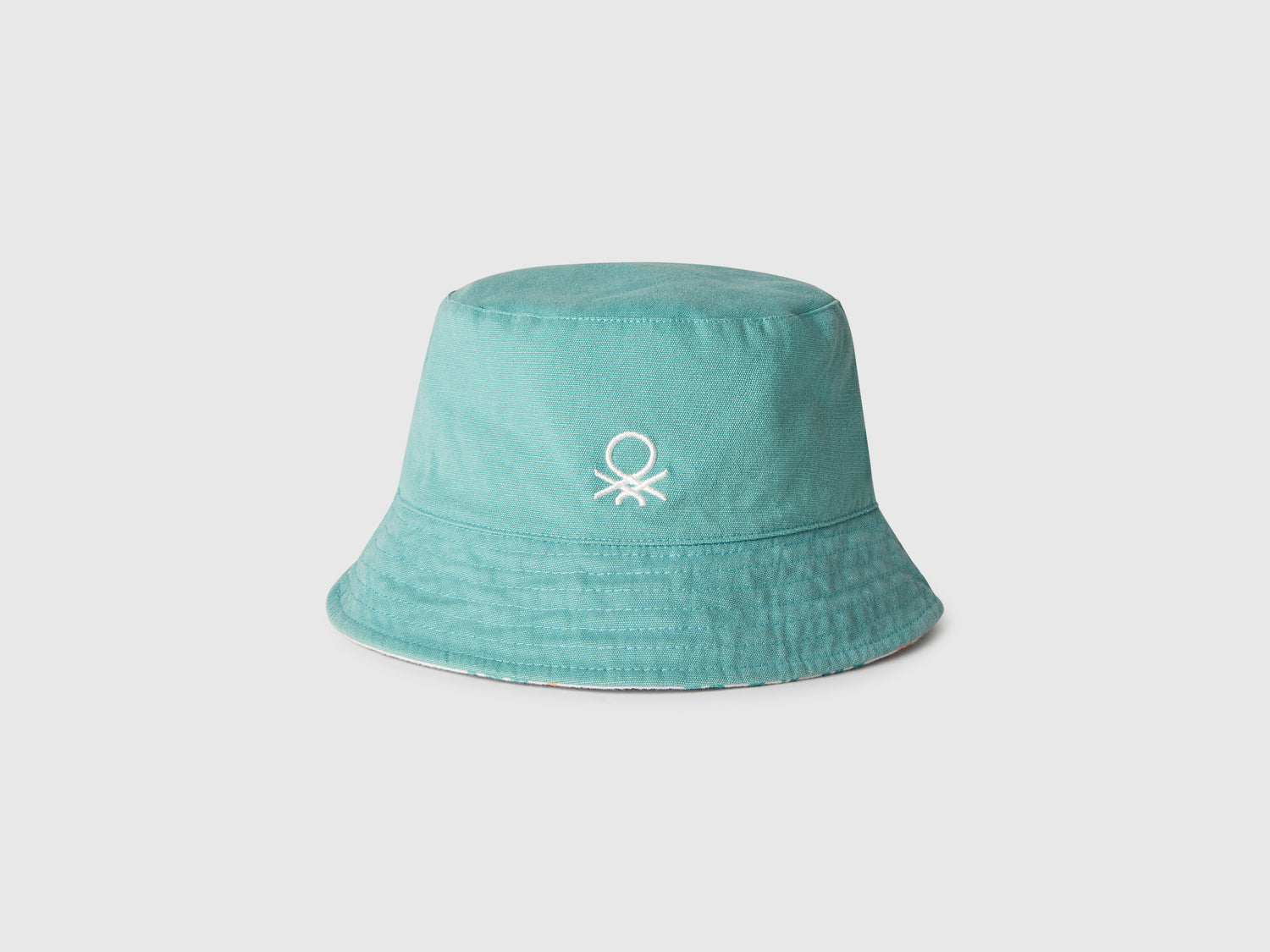 Cappello reversibile stile pescatore da bambino verde acqua | Benetton Outlet