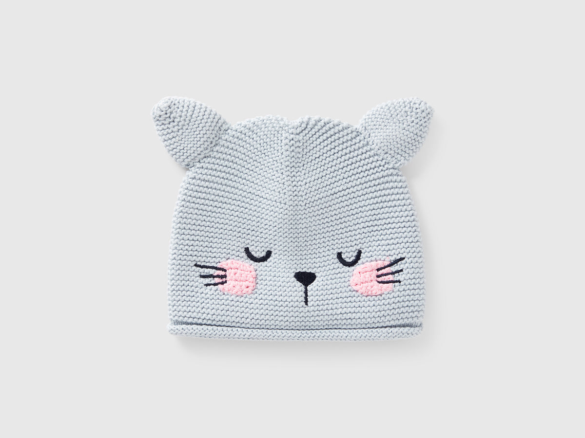 Cappellino tricot con applicazioni