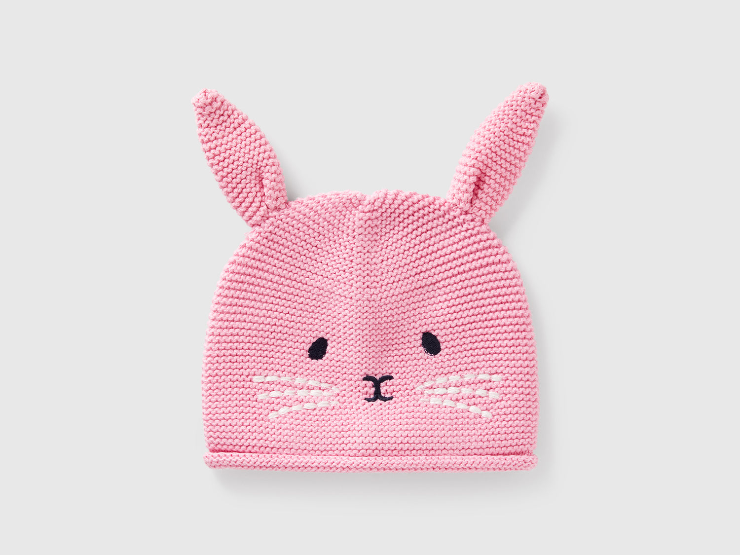 Cappellino tricot con applicazioni da neonato rosa pastello | Benetton Outlet