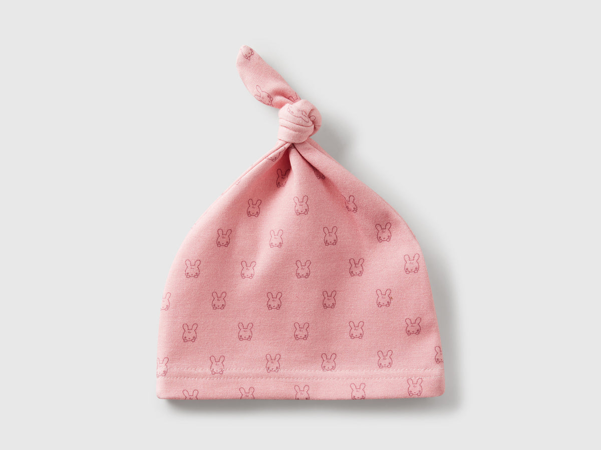 Cappellino stampato con nodino