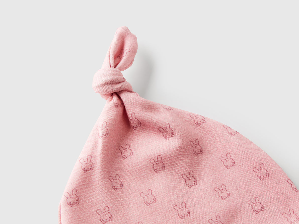 Cappellino stampato con nodino