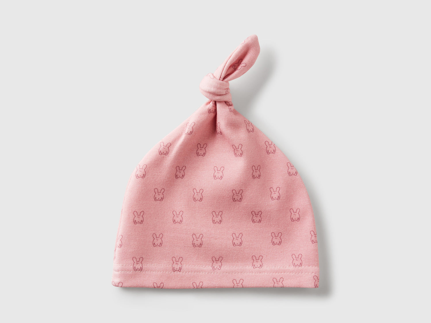 Cappellino stampato con nodino da neonato rosa | Benetton Outlet