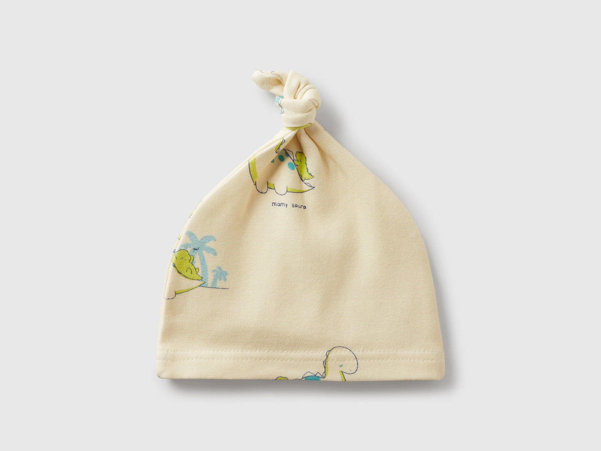 Cappellino stampato con nodino
