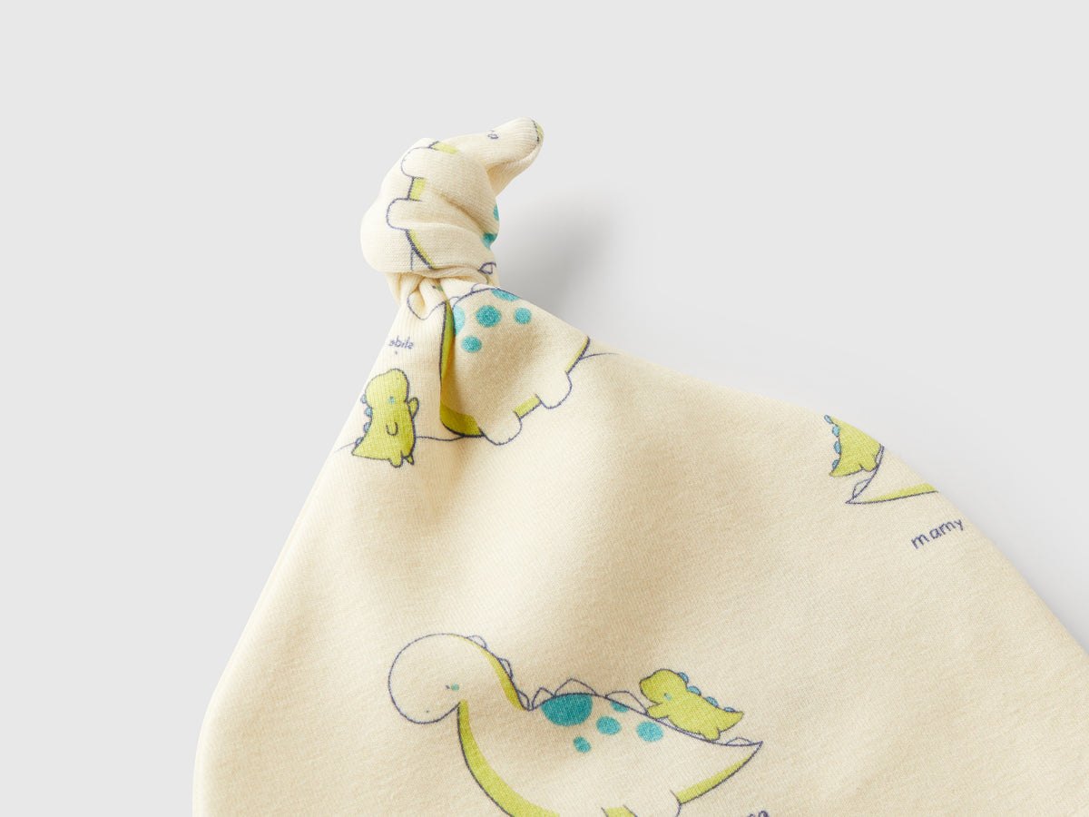 Cappellino stampato con nodino