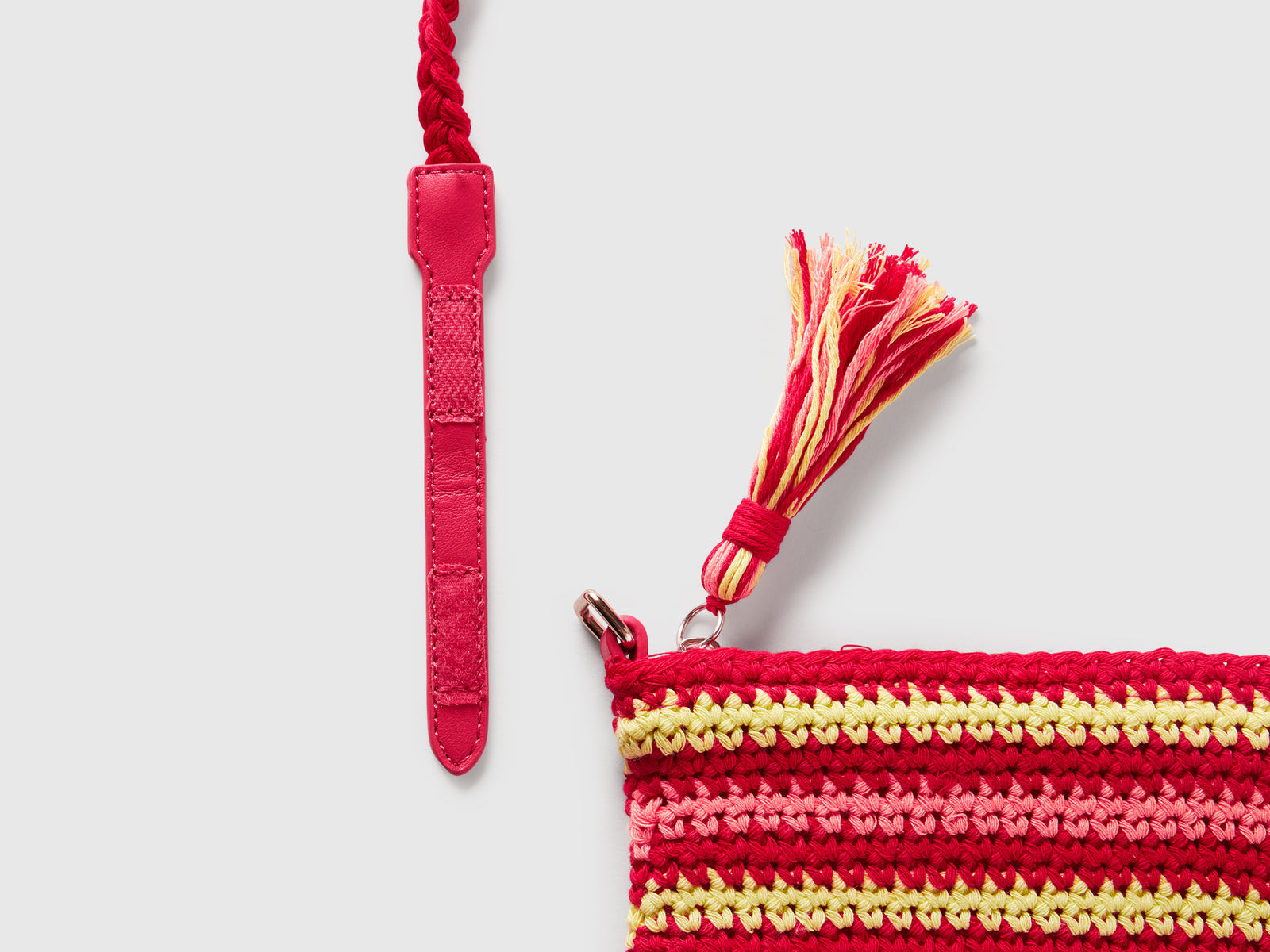 Borsa crochet con nappine da bimba multi-color 3 | Benetton Outlet