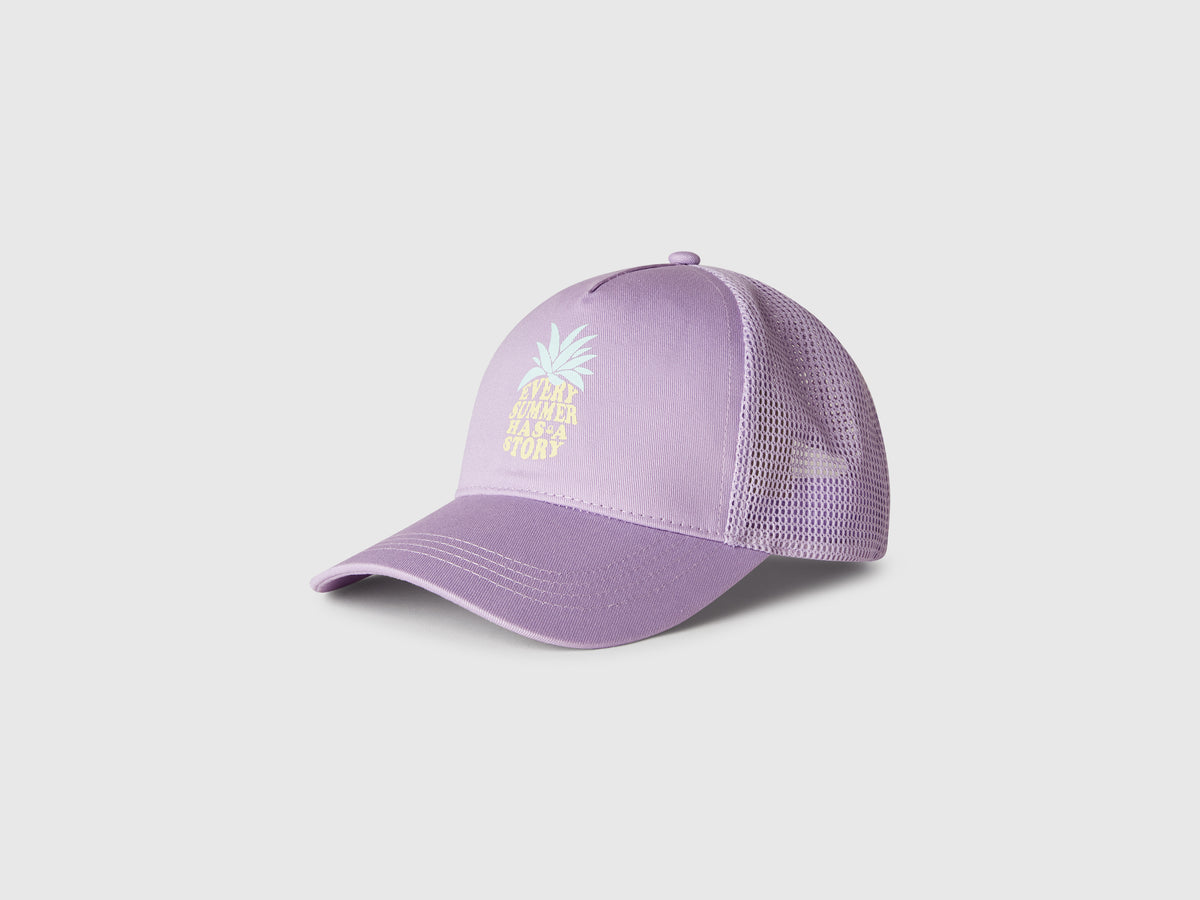 Cappello baseball in cotone e mesh