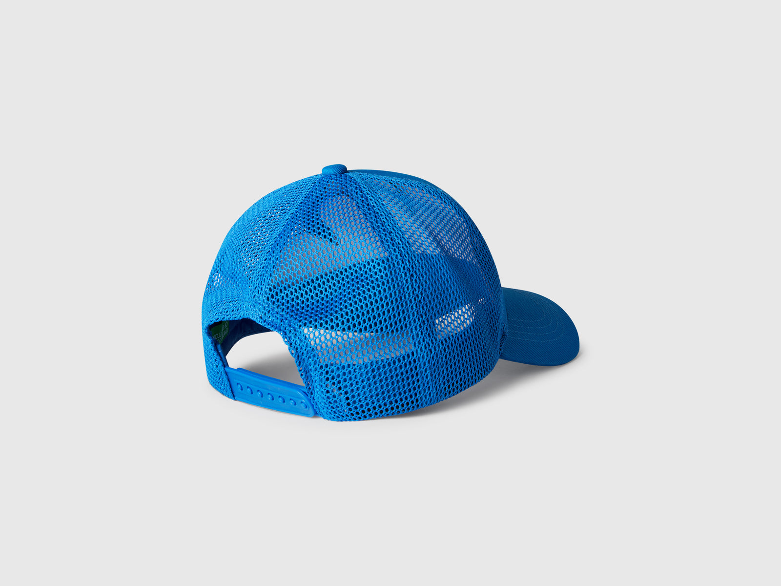 Cappello baseball in cotone e mesh da bambino verde acqua 2 | Benetton Outlet