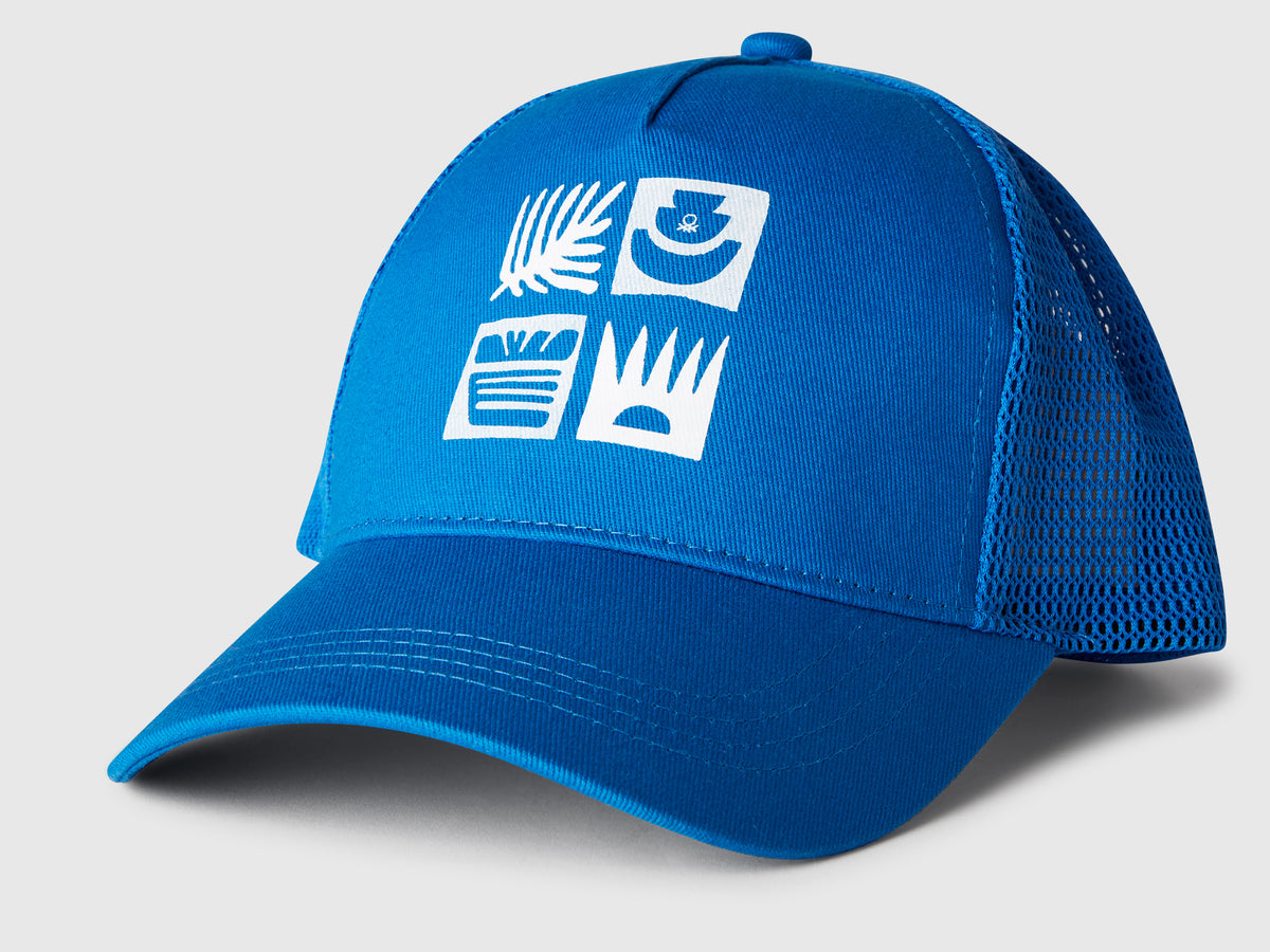Cappello baseball in cotone e mesh