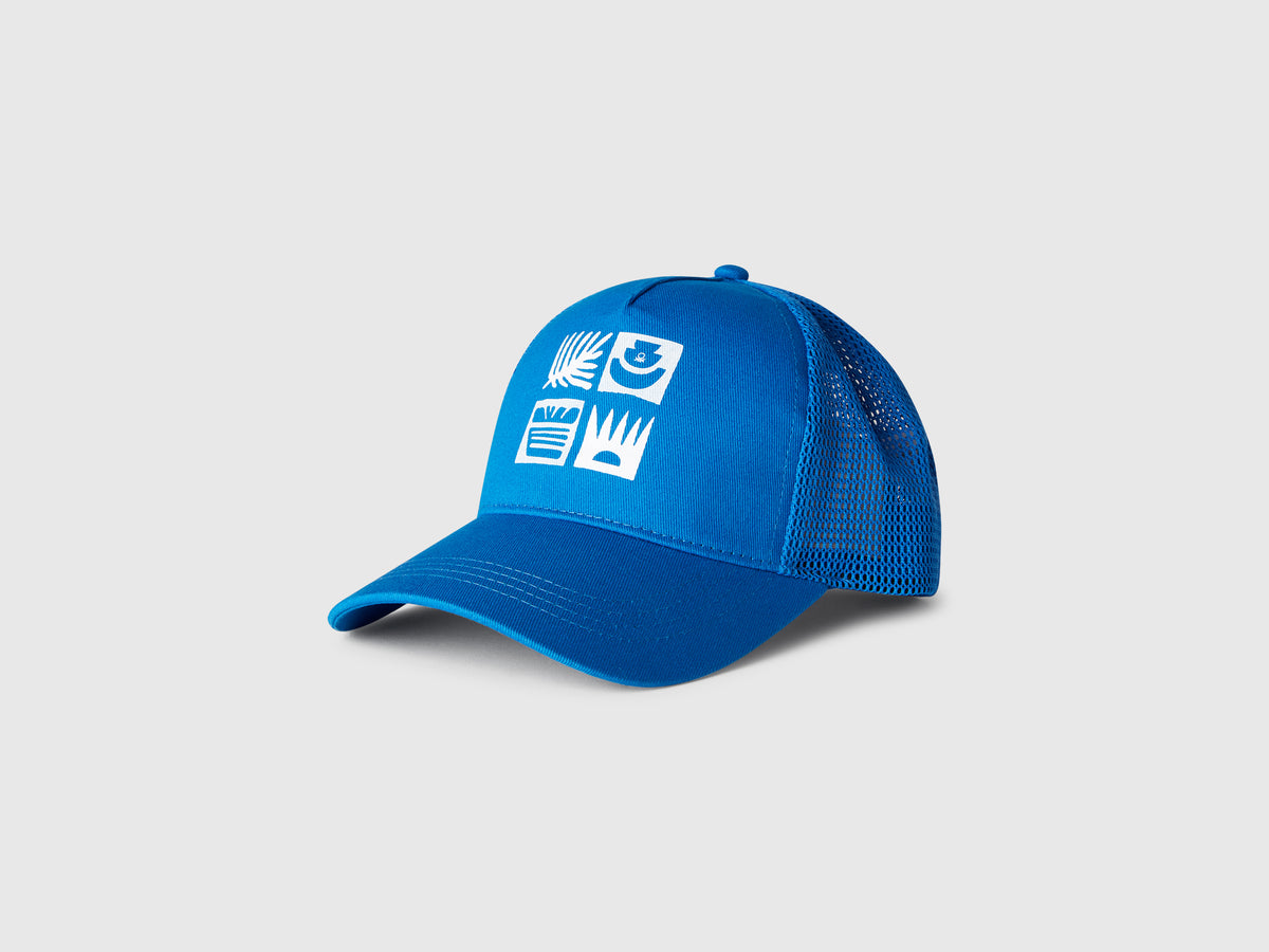Cappello baseball in cotone e mesh