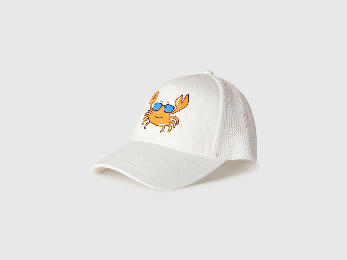 Cappello baseball in cotone e mesh