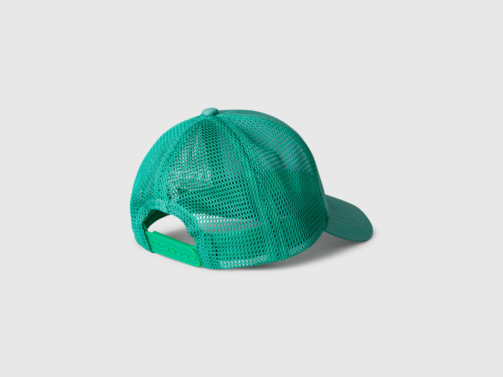 Cappello baseball in cotone e mesh da bimbo verde acqua 2 | Benetton Outlet