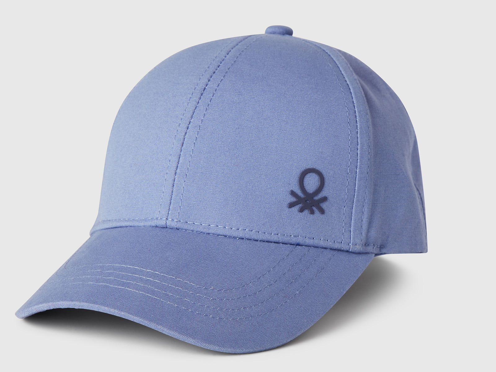 Cappellino in cotone con logo da bimbo azzurro 3 | Benetton Outlet
