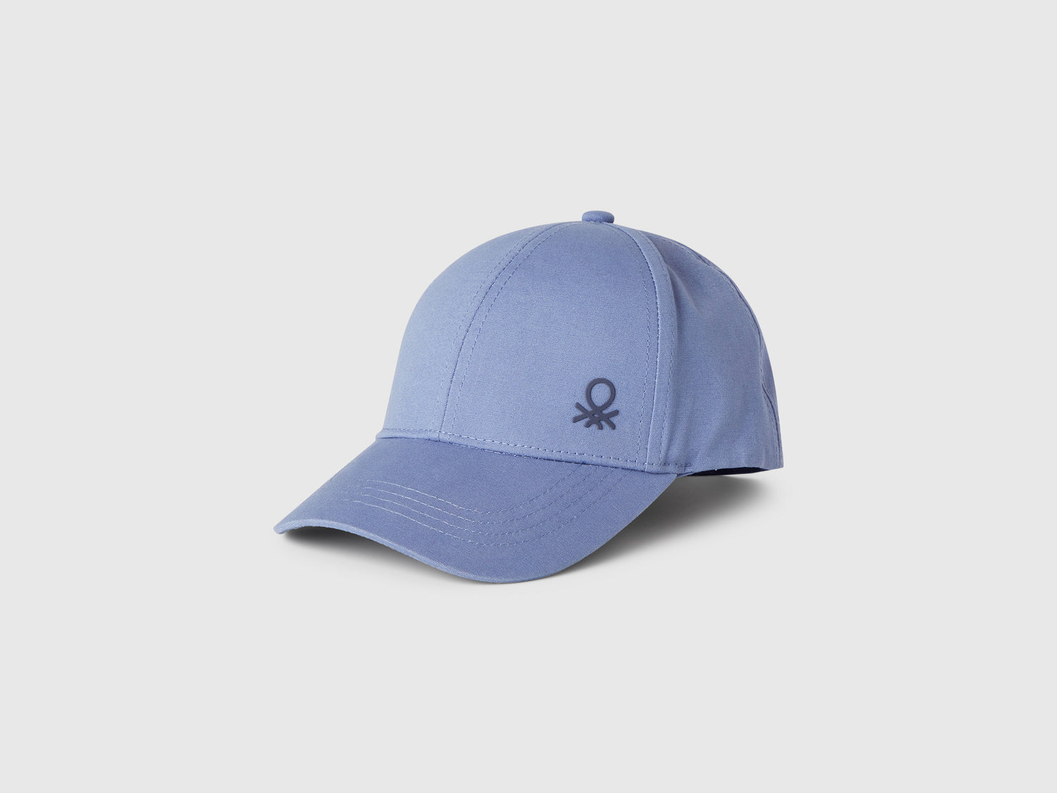 Cappellino in cotone con logo da bimbo azzurro | Benetton Outlet