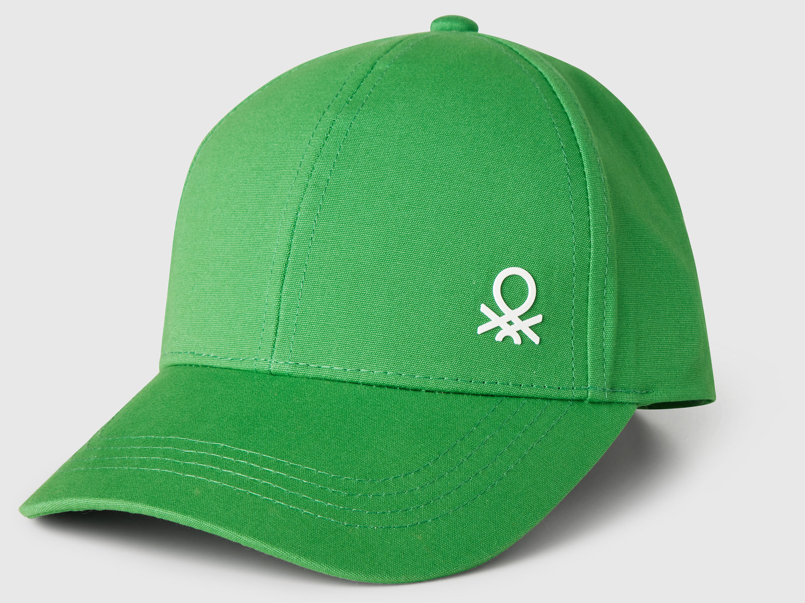 Cappellino in cotone con logo da bimbo verde 3 | Benetton Outlet