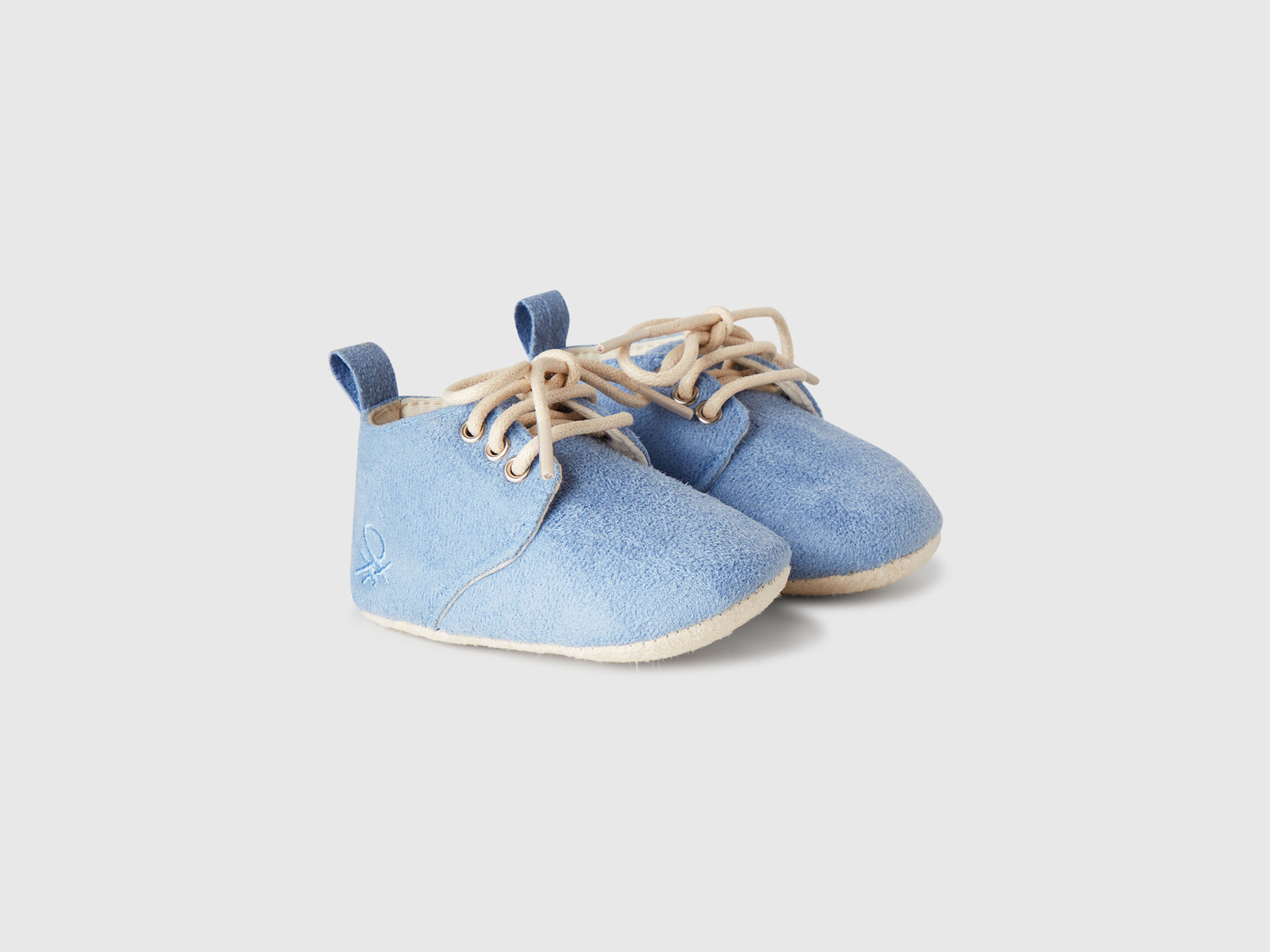 Scarpine effetto scamosciato da neonato celeste 3 | Benetton Outlet
