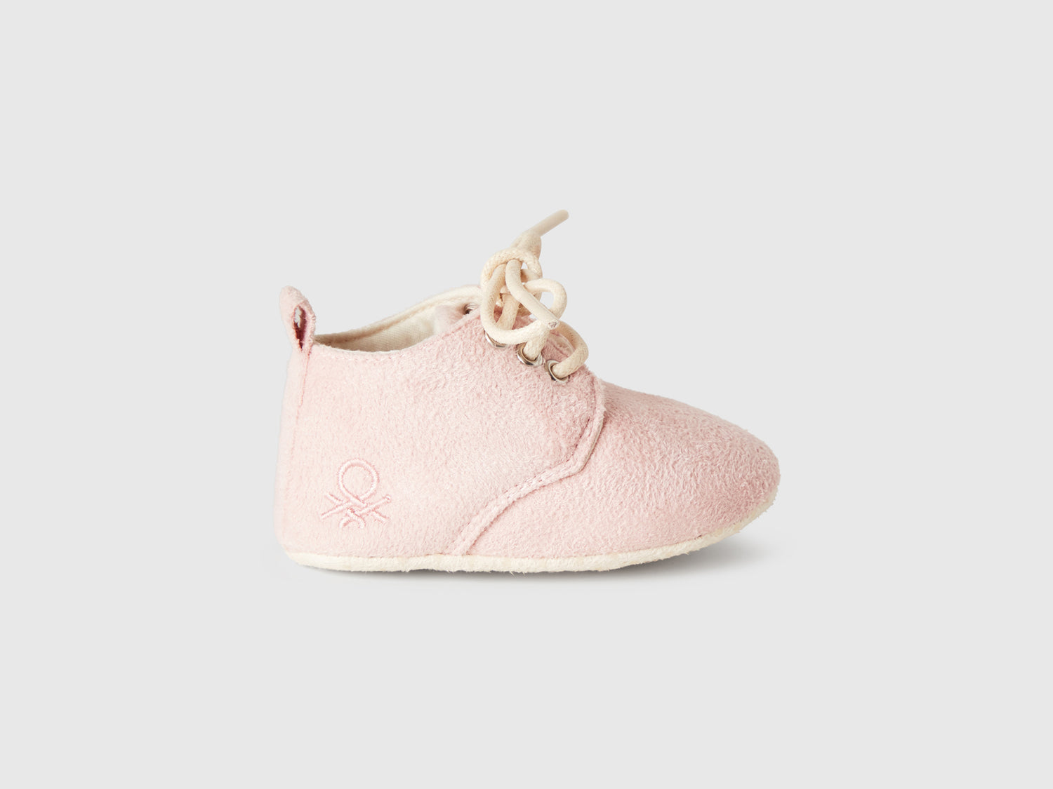Scarpine effetto scamosciato da neonato rosa tenue | Benetton Outlet