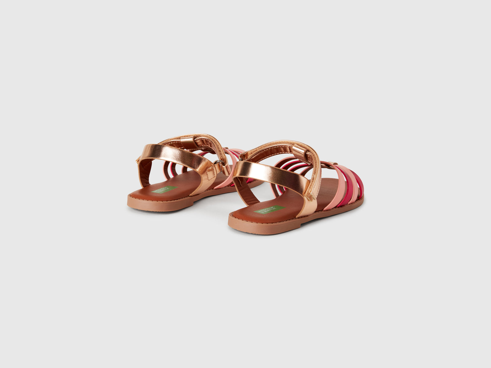 Sandali bassi effetto laminato da bambina multi-color 2 | Benetton Outlet