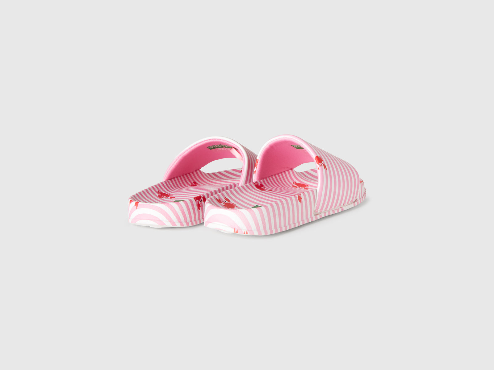 Ciabatte a righe da bambino rosa 2 | Benetton Outlet