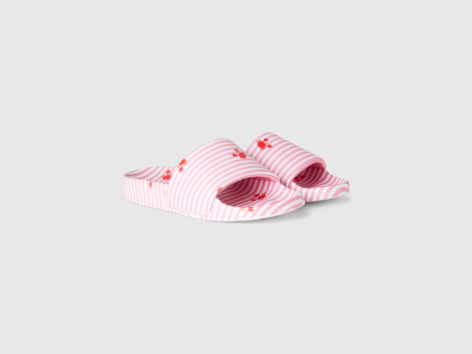 Ciabatte a righe da bambino rosa 3 | Benetton Outlet
