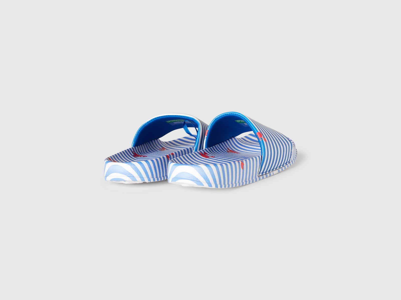 Ciabatte a righe da bambino blu 2 | Benetton Outlet
