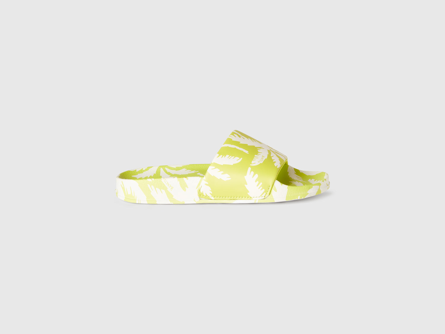 Ciabatte con stampa tropicale da bambino lime | Benetton Outlet