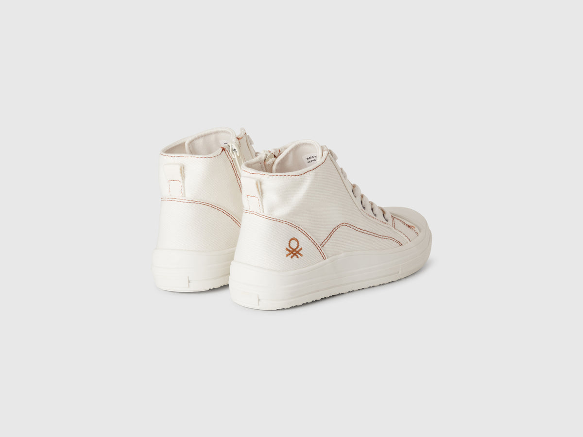 Sneakers alte effetto denim
