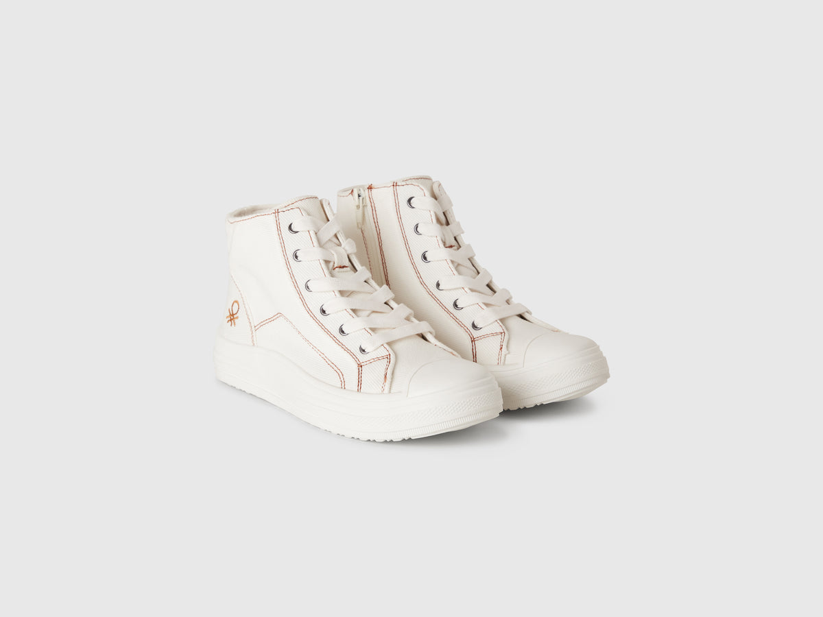 Sneakers alte effetto denim