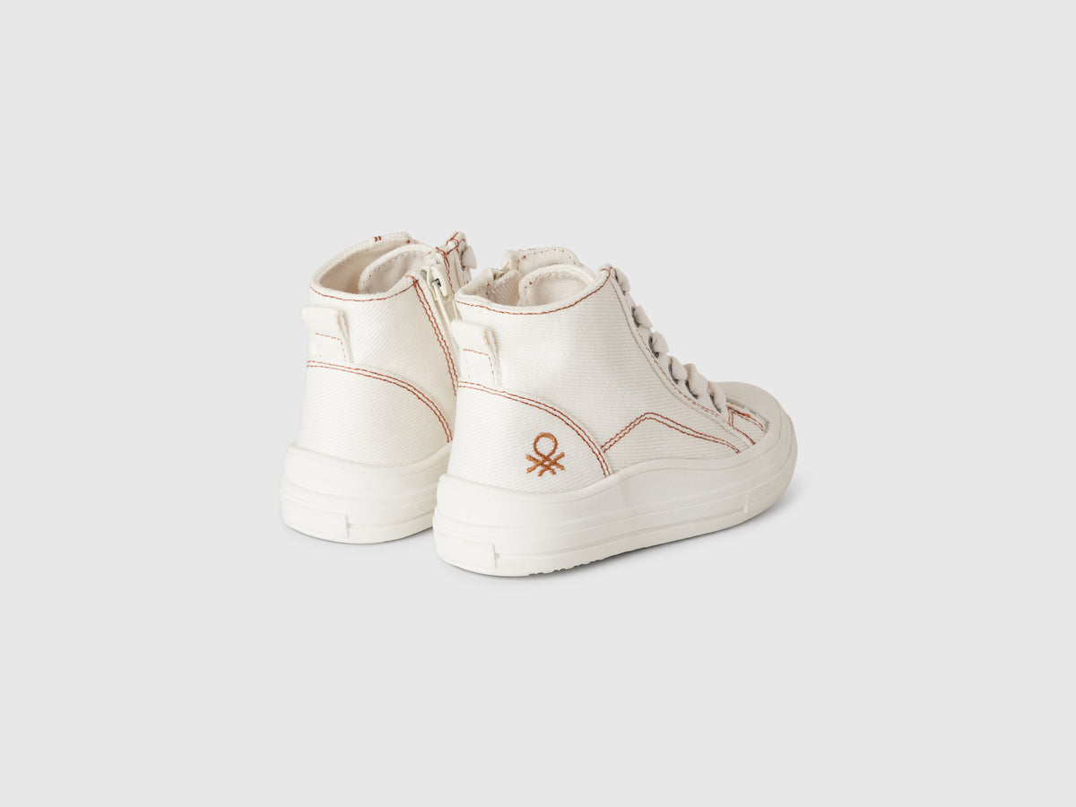 Sneakers alte effetto denim