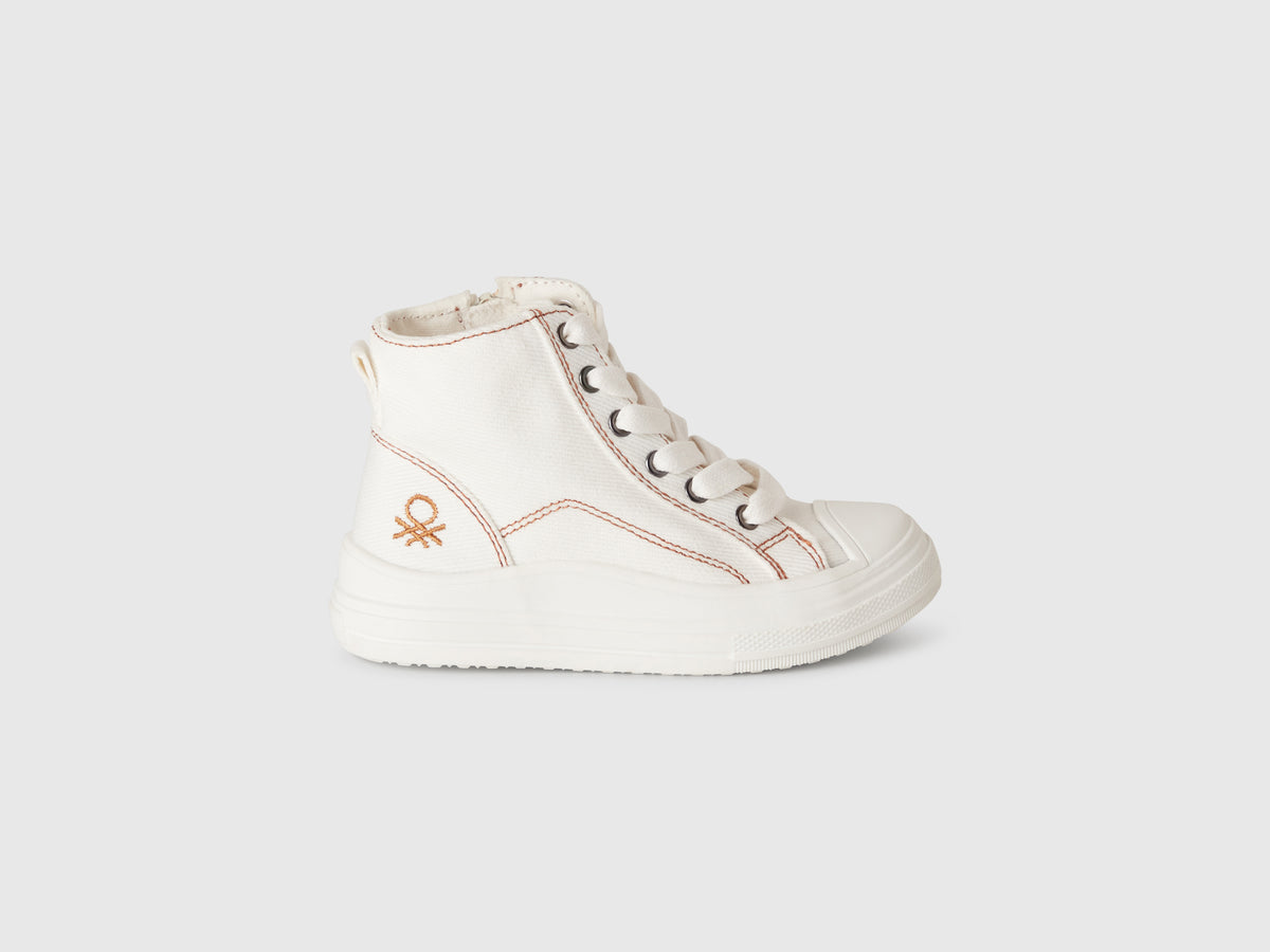 Sneakers alte effetto denim